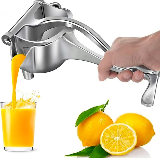 UPLEVELBUCKET Heavy Duty Aluminium Manual Fruit Juicer | Hand Press Citrus Squeezer for Orange, Lemon & Lime | Metal Juicer with Steel Handle for Kitchen & Home Use