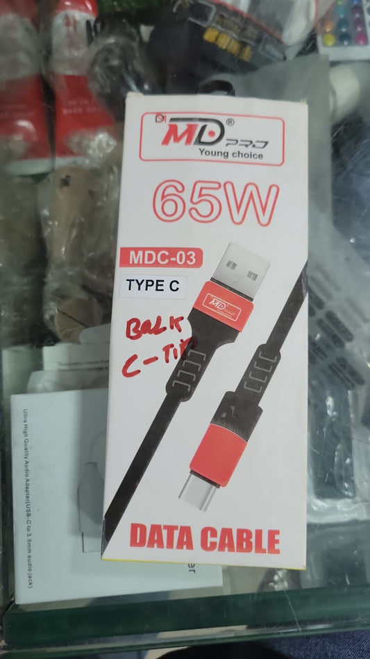 MD Pro MDC-03 65W Type-C Data Cable 6 Month Warranty