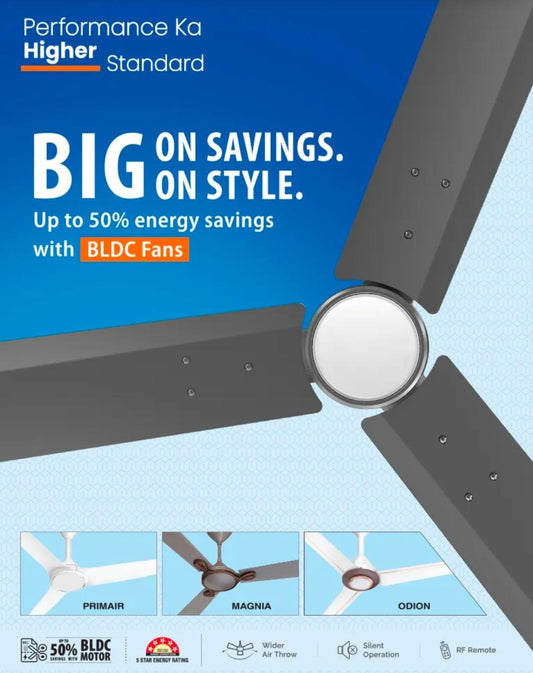 Havells Briza Neo BLDC Ceiling Fan 1200 mm Sweep Grey 3 Year Warranty