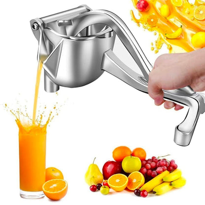 UPLEVELBUCKET Heavy Duty Aluminium Manual Fruit Juicer | Hand Press Citrus Squeezer for Orange, Lemon & Lime | Metal Juicer with Steel Handle for Kitchen & Home Use