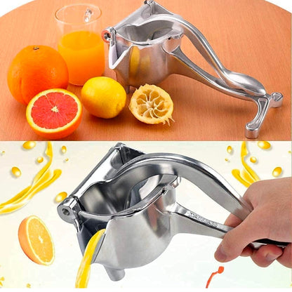 UPLEVELBUCKET Heavy Duty Aluminium Manual Fruit Juicer | Hand Press Citrus Squeezer for Orange, Lemon & Lime | Metal Juicer with Steel Handle for Kitchen & Home Use